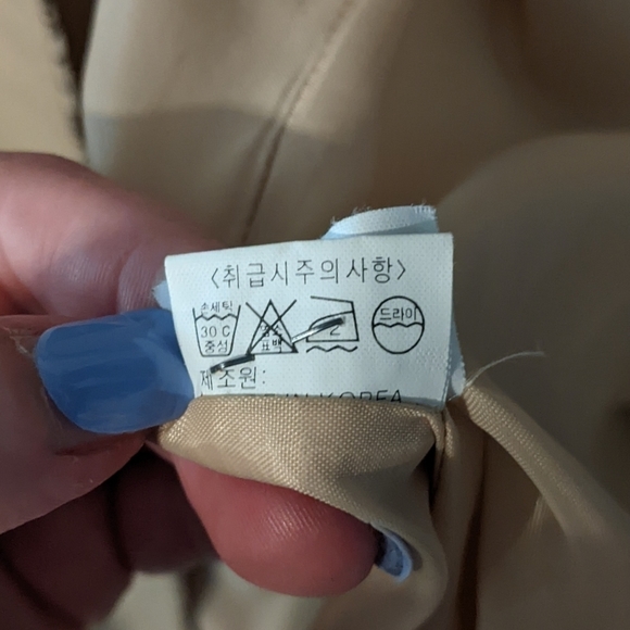 Nalgea Fashion Tan Button Front Trench with Paisley Lining Coat Size XL *Spot* - Picture 10 of 11